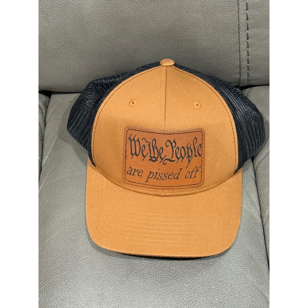 The Classics Yupoong "We The People Are Pissed Off"‎ Trucker Hat Brown  Snapback
